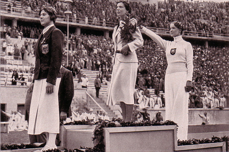 Elek Ilona a berlini 1936 1 Elek Ilona HUN 2 Helene Mayer GER 3 Ellen Muller Preis AUT Likud Brasil