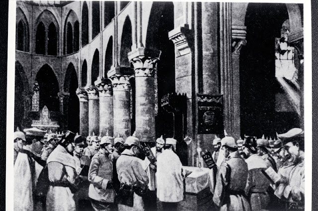 Jewish soldiers at Military Yom Kippur synagogue service World War I alemanha Likud Brasil